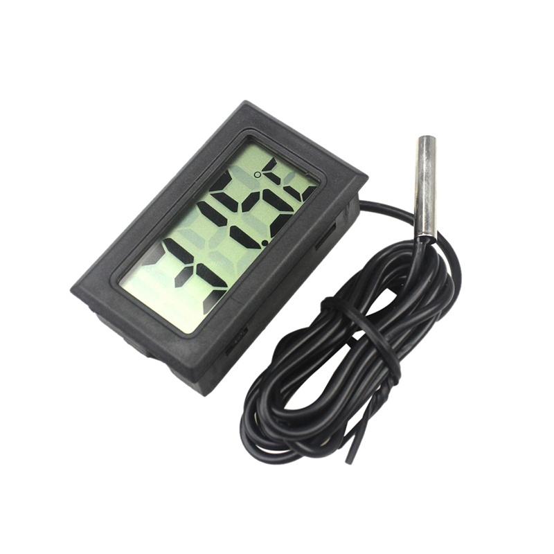 30 Pieces Electronic Thermometer Digital Thermometer Fish Tank Refrigerator Water Temperature Meter Thermometer With Waterproof Probe Black