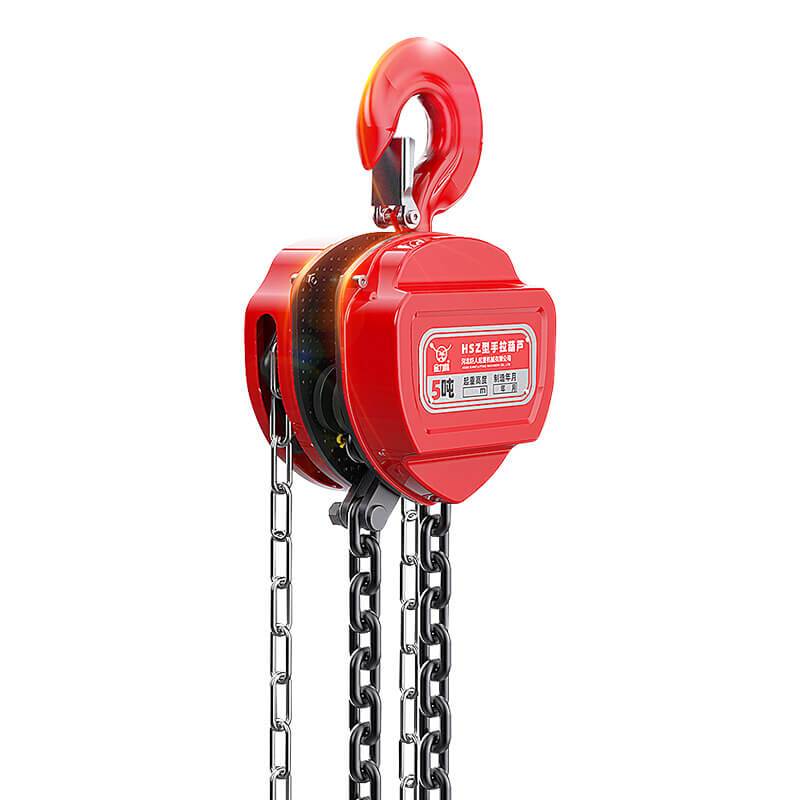 2t 6m (Double Chain) Chain Block Manual Chain Hoist G80 Manganese Steel Chain Carburized Reinforced Gear Material Handling Equipment For WorkShop HS-C2