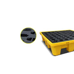 [Rotational Plastic Desktop Small Platform 530 * 430 * 110mm] Leakage Proof Tray Leakage Proof Platform Chemical Warehouse Oil Barrel Hazardous Waste Liquid Oil Tray Plastic Forklift Tray