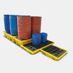 [Rotational Plastic Desktop Small Platform 530 * 430 * 110mm] Leakage Proof Tray Leakage Proof Platform Chemical Warehouse Oil Barrel Hazardous Waste Liquid Oil Tray Plastic Forklift Tray