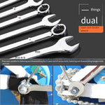 15 Pcs Mirror Wrench Box Open End Wrench Set Auto Repair Solid Wrench Hardware Tool Box Open End Wrench 13mm