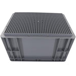 6 Pieces 300 * 200 * 150 Uncovered Grey Turnover Box Plastic Box Thickened Auto Parts Stackable Turnover Box Storage Box Parts Box