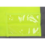 6 Pieces Multi Pocket Cloth Fluorescent Vest (Silver Gray Reflective Strip Front Four Back Four Pockets) Yellow Uniform