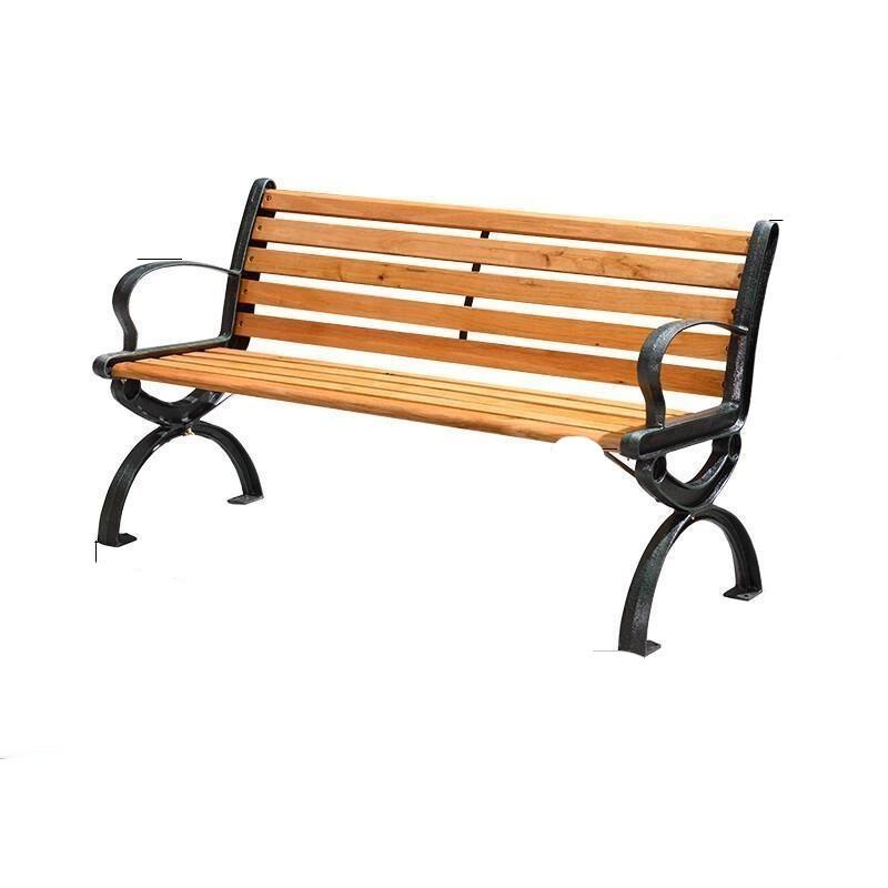 1.29m Thickness 2.5cm Park Chair Outdoor Bench Community Square Chair Garden Leisure Chair Solid Wood Chair Outdoor Chair