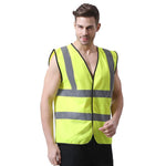 6 Pieces Reflective Vest Fluorescent Yellow S / M / L / Xl / Xxl / Xxl High Visibility Reflective Vest Safety Working Vest