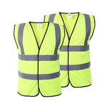 6 Pieces Reflective Vest Fluorescent Yellow S / M / L / Xl / Xxl / Xxl High Visibility Reflective Vest Safety Working Vest