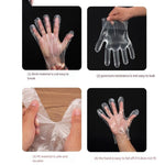 15 Bags Disposable PE Film Gloves Transparent Dining Table Picnic Lobster Gloves One Size 100 Pieces / Bag