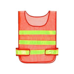 25 Pieces Reflective Vest Reflective Vest Fluorescent Orange Mesh Car Traffic Safety Warning Vest Sanitation Construction Duty Riding Safety Suit