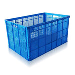 Large Square Plastic Basket Turnover Basket Factory Plastic Frame Turnover Box Express Basket  Outside 800 * 570 * 510 (blue)