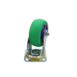 6 Inch Caster Silent Solid Rubber Wheel Flat Cart Wheel Heavy Caster Universal Wheel Green Purple