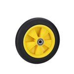 6 Pieces Hand Wheel 12 Inch Truck Trailer Truck Solid Rubber Wheel Caster Yellow Rubber Wheel