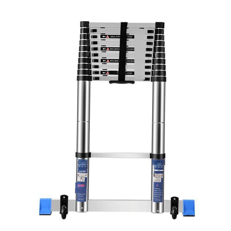 Aluminum Alloy Telescopic Ladder Single Side Vertical Ladder Multi-functional Portable Lift Project Pavilion Staircase Vertical Ladder 3.8m