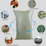 Moisture-Proof Waterproof Woven Bag Snakeskin Bag Express Parcel Bag Packing Loading Bag Cleaning Garbage Bag 90 * 110 CM 5 Pieces Gray Green