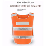 10 Pieces Reflective Vest High Visibility Safety Vest Traffic Riding Safety Warning Vest Environmental Sanitation Construction Safety Suit - Fluorescent Orange