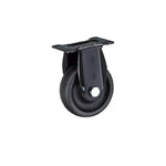 4 Sets 4 Inch Fixed Black Casters High Temperature Resistant Nylon (HPA) Caster Medium Directional Wheel