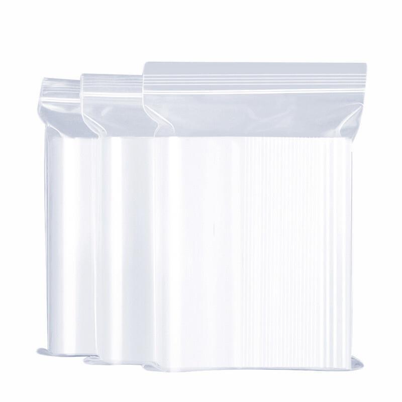 15 Bags Food Self Sealing Bag Thickened Waterproof PE Transparent Mobile Phone Mask Storage Bag Fresh-keeping Sealed Bag 14 * 20 CM 5 Silk 100 Pieces/Bags