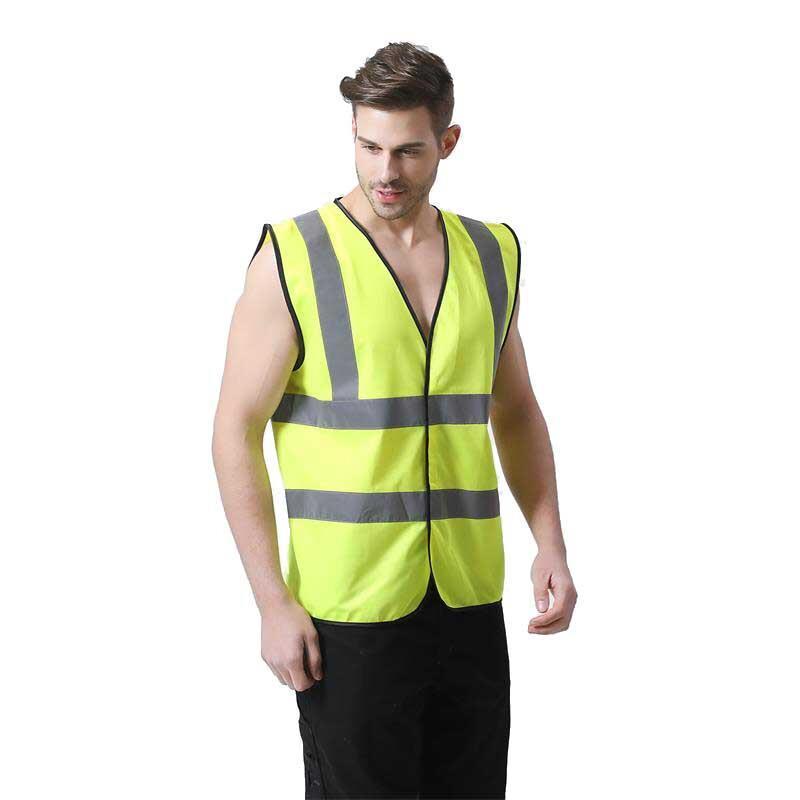 6 Pieces Ordinary Fluorescent Vest High Visibility Reflective Vest Safety Working Vest Yellow