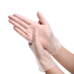 A Box Of 100 Pieces M Size Gloves Disposable PVC Transparent Gloves Powder Free Gloves