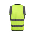 6 Pieces High Visibility Multi-Pocket Reflective Vest Zipper Safety Vest for Outdoor Night Working Riding Running