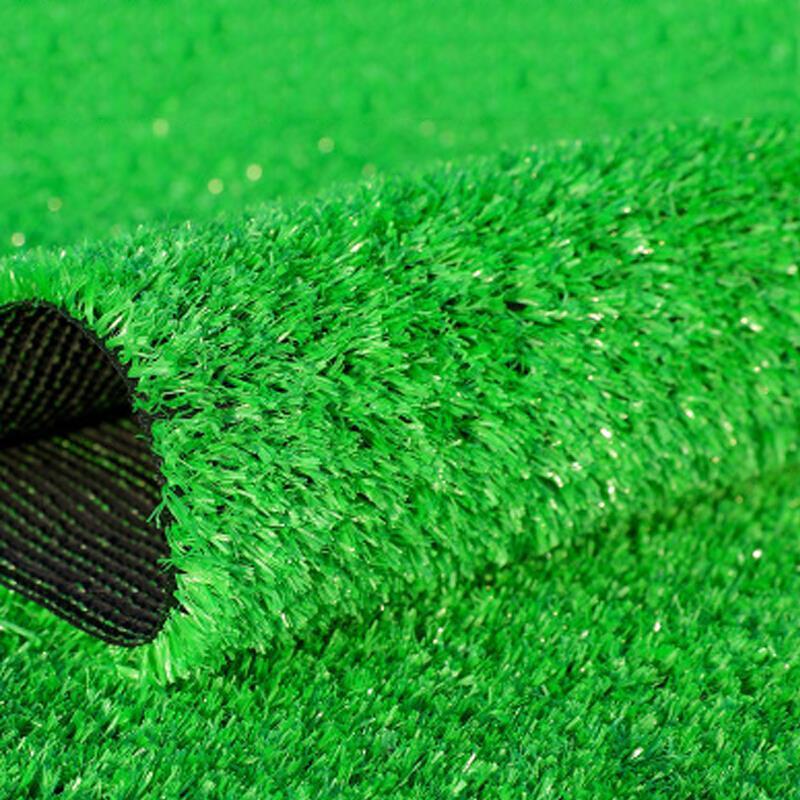 15mm Light Green 2m*2m Lawn Cushion Project Enclosure False Grass Green Artificial Turf Outdoor Simulation Decorative Carpet Plastic Green Plant
