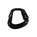 Large O-Type Safety Buckle Black Steel Safety Lock Round Hook Lock Equipment for Rock Climbing Lifting Construction