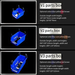 377 * 213 * 178 mm Dual Purpose Combined Parts Box, Back Hanging Plastic Box,  Inclined Material Box, Component Box, Classification Box