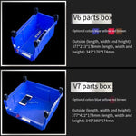 6 Pieces Dual Purpose Combined Parts Box Back Hanging Plastic Box  Inclined Material Box Component Box Classification Box  276 * 213 * 178mm