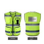 Mesh Reflective Vest Multi Function Multi Pocket Road Construction Safety Clothes Breathable Vest Mesh (reflective Strip)