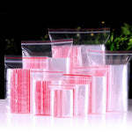 6 Bags 100 Pieces Disposable PE 8 Silk 18cm * 26cm Self Sealing Bag Thickened Transparent Zipper Bag Sample Storage Bag