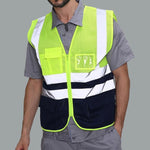 6 Pieces Multi-functional Universal Reflective Vest Multi-purpose Night Reflective Safety Vest Road Cleaning Construction Safety Protection Reflective Vest