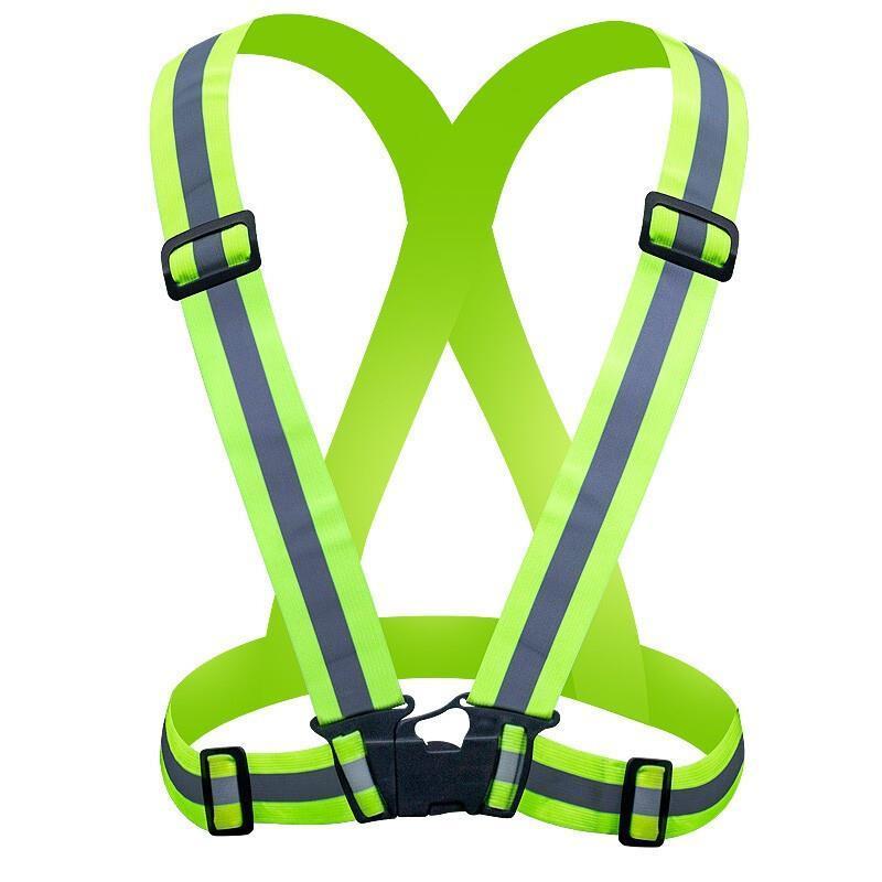 6 Pieces Reflective Vest Running Gear Vest High Visibility Adjustable Safety Vest for Night Cycling Hiking Jogging Walking