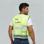 Police Reflective Vest Without Printed Fluorescent Yellow