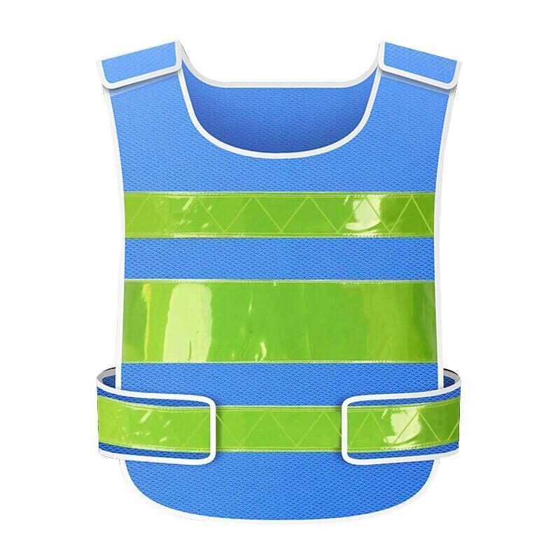 10 Pieces Mesh Reflective Vest Lettering Vest Construction Site Traffic Warning Reflective Clothing Blue Free Size