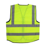 6 Pieces Reflective Vest Multi Pocket Cloth Yellow Fluorescent Vest Silver Gray Reflective Two Horizontal Two Vertical Polyester Knitted Fabric Garden Traffic Warning Free Size