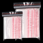 6 Bags 1000 Pieces Disposable PE 8 Thread Self Sealing Bag Thickened Transparent Sealed Bag Zipper Bag Sample Storage Bag