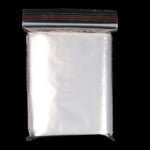 14cm * 20cm 500 Pieces Disposable PE 8 Thread Self Sealing Bag Thickened Transparent Sealed Bag Zipper Bag Sample Storage Bag