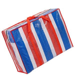 Extra Large 80*55*24cm Color Stripe (10 Pack) Woven Bag Moving Bag Extra Thick Oxford Cloth Luggage Packing Bag Waterproof Storage Snake Skin Bag