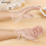 Disposable Transparent Plastic Gloves (1000 Pieces) PE Film Gloves For Household Cleaning Baked Oil Hair Dye Gloves