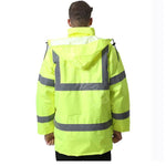 Windproof And Rainproof Coat Cold Proof Warm And Comfortable Size S-3 XL Fluorescent Yellow