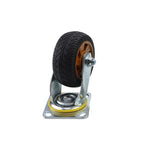 Caster Silent Solid Rubber Wheel Flat Wheelbarrow Wheel Heavy Caster 8 Inch Single Wheel