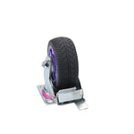 Caster Silent Solid Rubber Wheel Flat Cart Wheel Heavy Caster 8 Inch Universal Wheel Black Purple