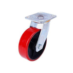 Polyurethane PU Caster Industrial Trolley Caster Antiskid Silent Pulley 4 Inch Heavy Brake Wheels