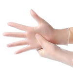 Disposable PVC Protective Gloves Translucent Powder-Free Reinforced M Size  100 / box