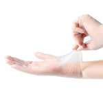 Disposable PVC Protective Gloves Translucent Powder-Free Reinforced M Size  100 / box