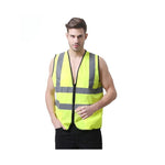 Reflective Vest Knitted Zipper Type 50 Pieces / Case High Visibility Safety Vests