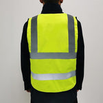 10 Pieces Yellow Reflective Vest Highlight Night Work Safety Vest for Engineering Construction Traffic Sanitation Workers Labor Protection Vest