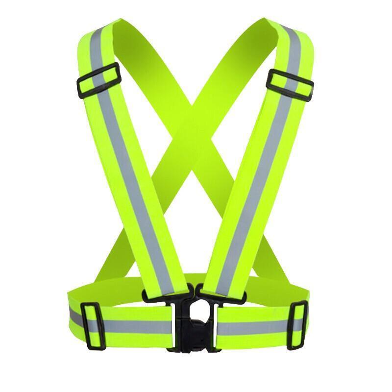 10 Pieces Reflective Vest, Elastic Strap, Adjustable Body Protective Clothing, Men's And Women's Sizes