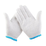 100 Pairs Labor Protection Gloves, Dense Yarn Gloves, Cotton Gloves, White Gloves, Protective Gloves, Thickened, Anti Slip And Wear Resistant, Working Gloves For Construction Site
