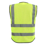 6 Pieces Fluorescent Mesh Reflective Vest Working Safety Vest for Construction Night Working Cycling Hiking Jogging Walking