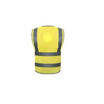 10 Pieces Reflective Clothing Multi Pocket Management Staff Fluorescent Yellow Large